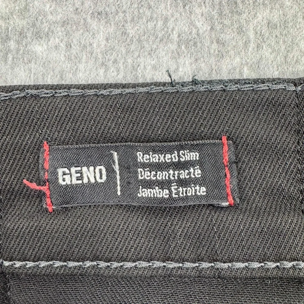 True Religion Jeans Mens 40 Black Wash Geno Slim Tapered Stretch Denim 44x33